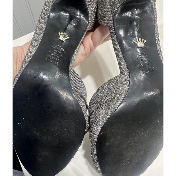 Nina New York Carrie Steel Luna Sparkle Open Toe Heels – Size 8M - Picture 5 of 5